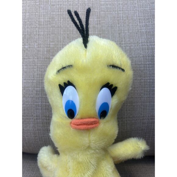 VINTAGE 1971 Mighty Star Warner Bros TWEETY BIRD Looney Tunes Plush 9” - Picture 2 of 7
